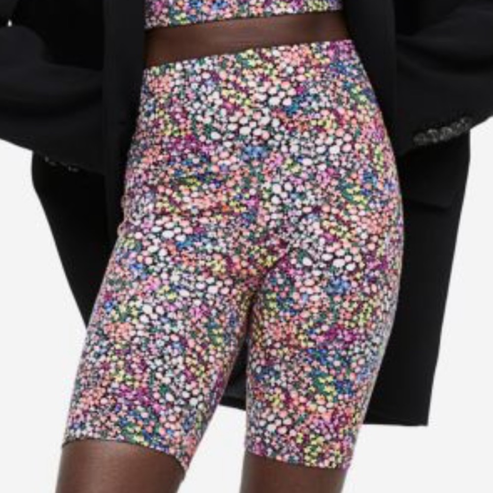 H&M Ditsy Floral Multicolored Bike Shorts Women’s Summer Spring